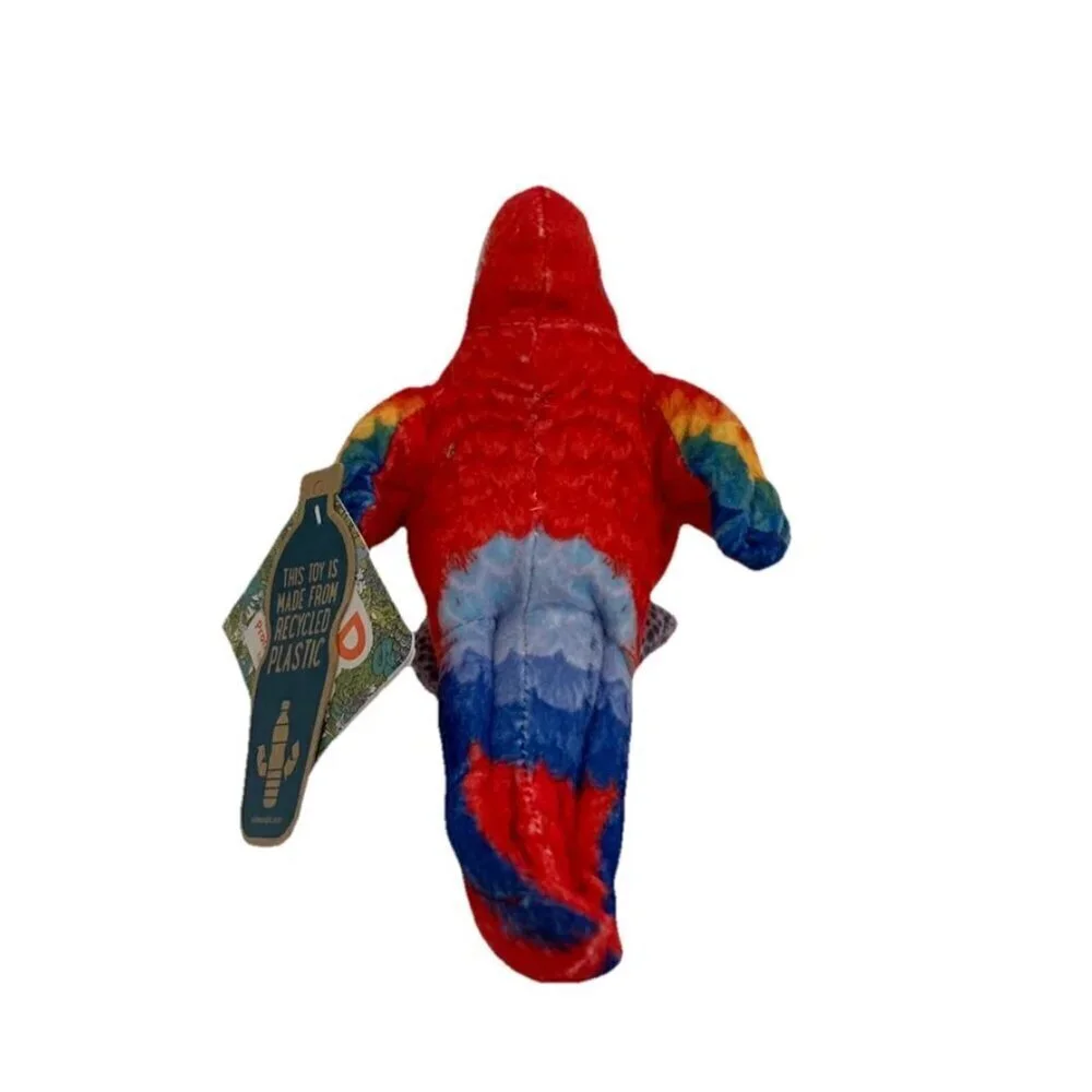 NEW Wild Republic Rainforest Scarlet Red MACAW Plush Toy Bird Stuffed Animal